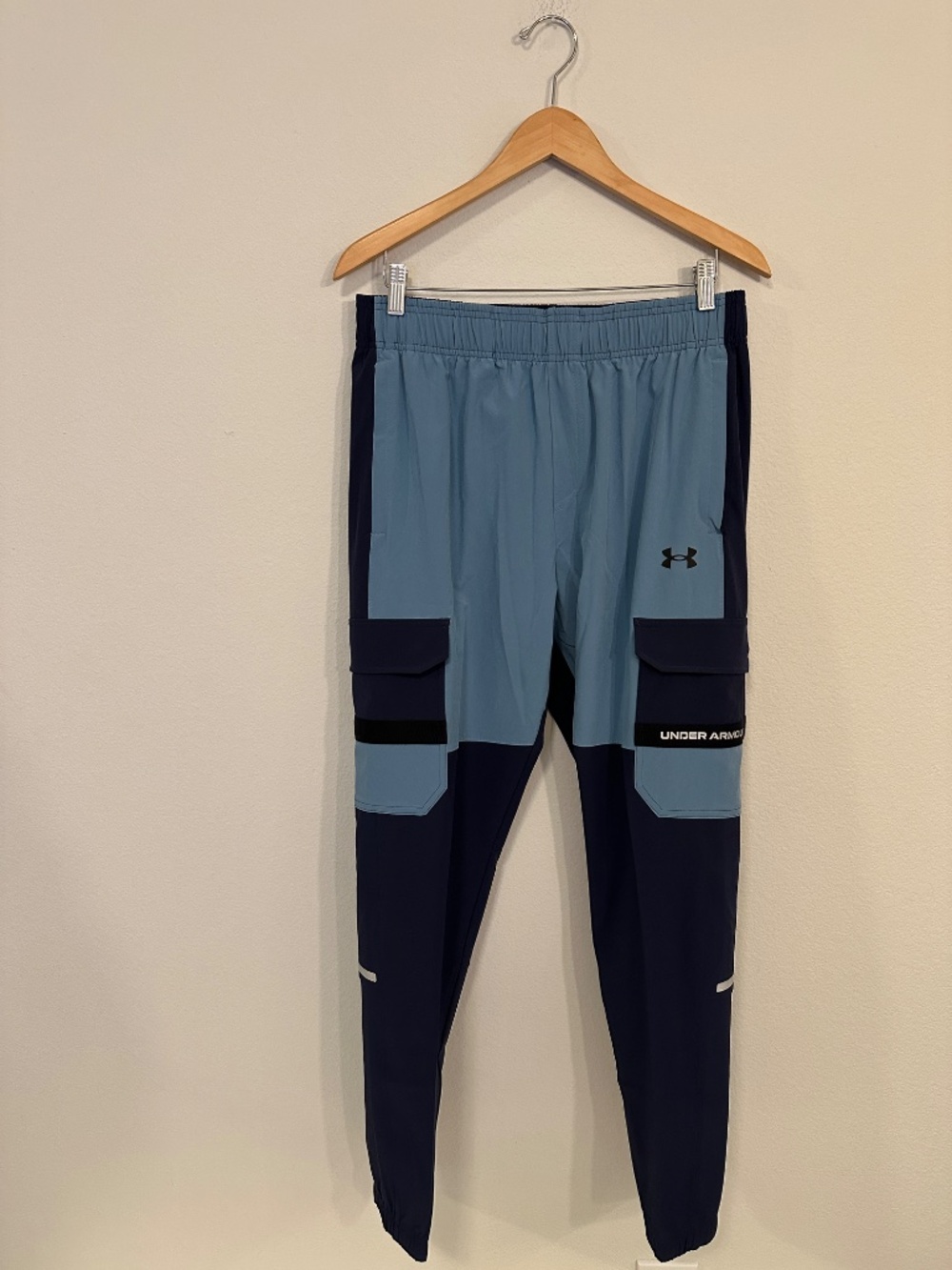 Under Armour UA Tech Utility Woven Pants Blue Navy Cargo Men's L NWT